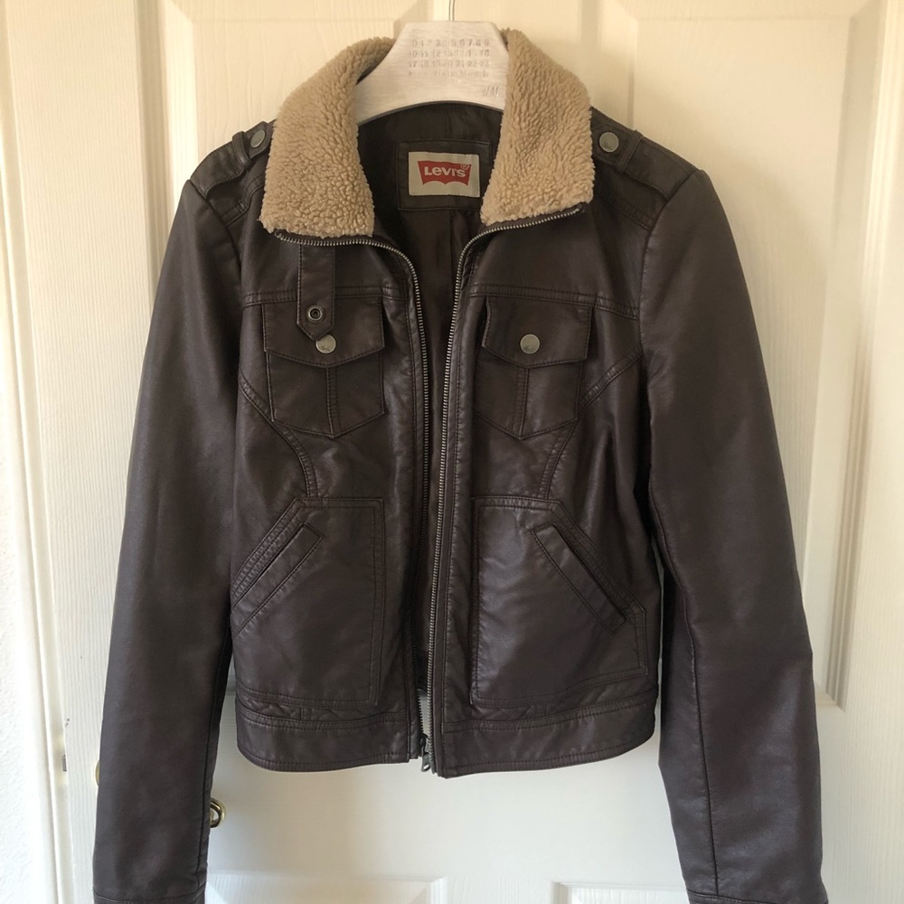 Levi’s faux leather whiskey jacket